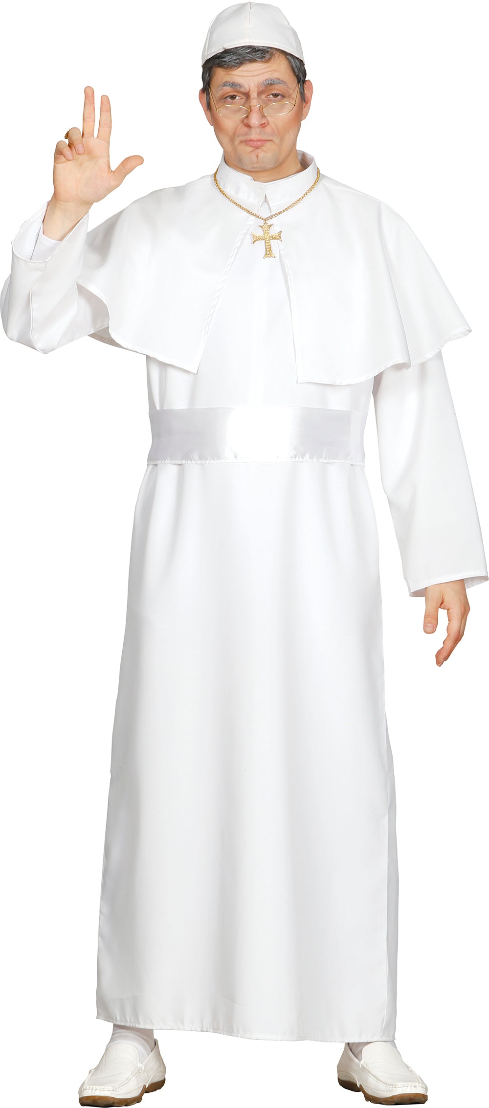 Men's Priest Costume - Cape, Cassock, and Skullcap