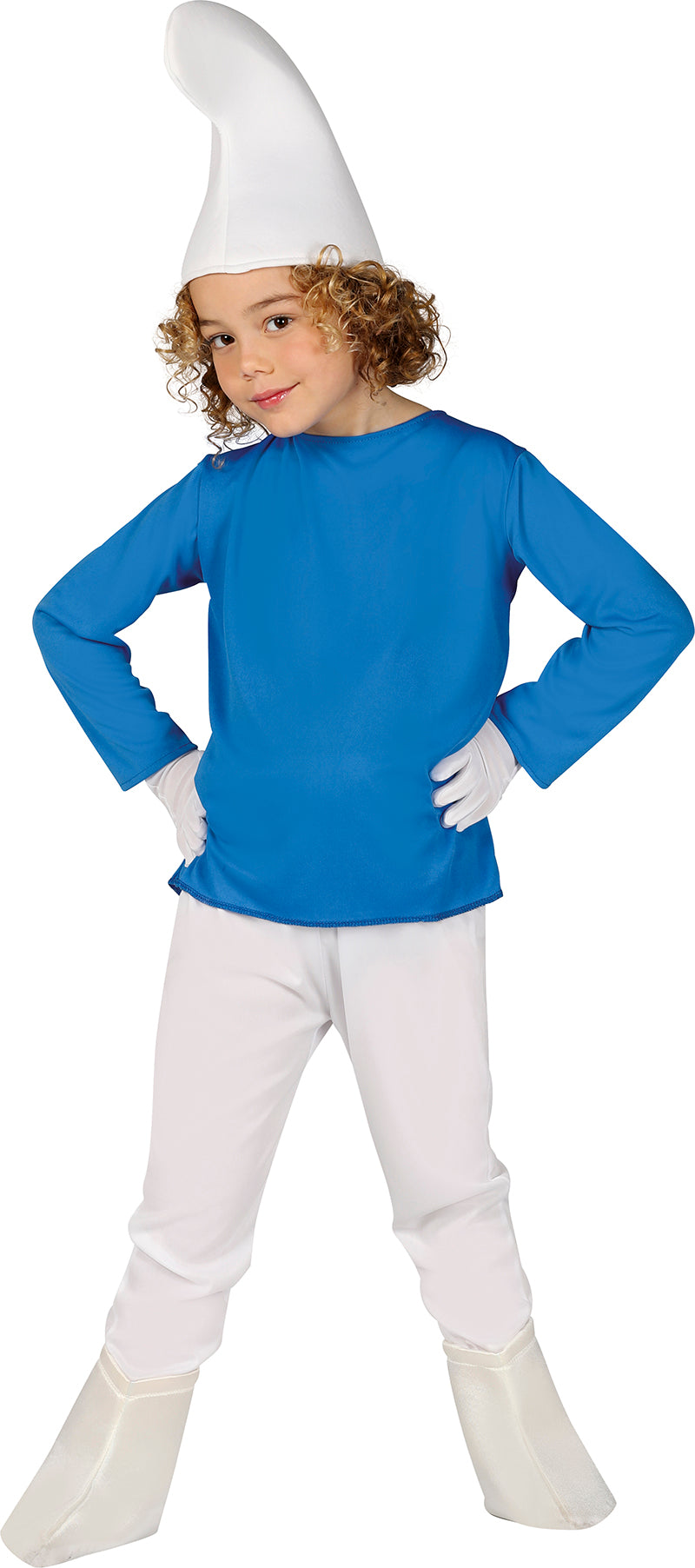 Déguisement schtroumpf bleu enfant 7-9 ans polyester