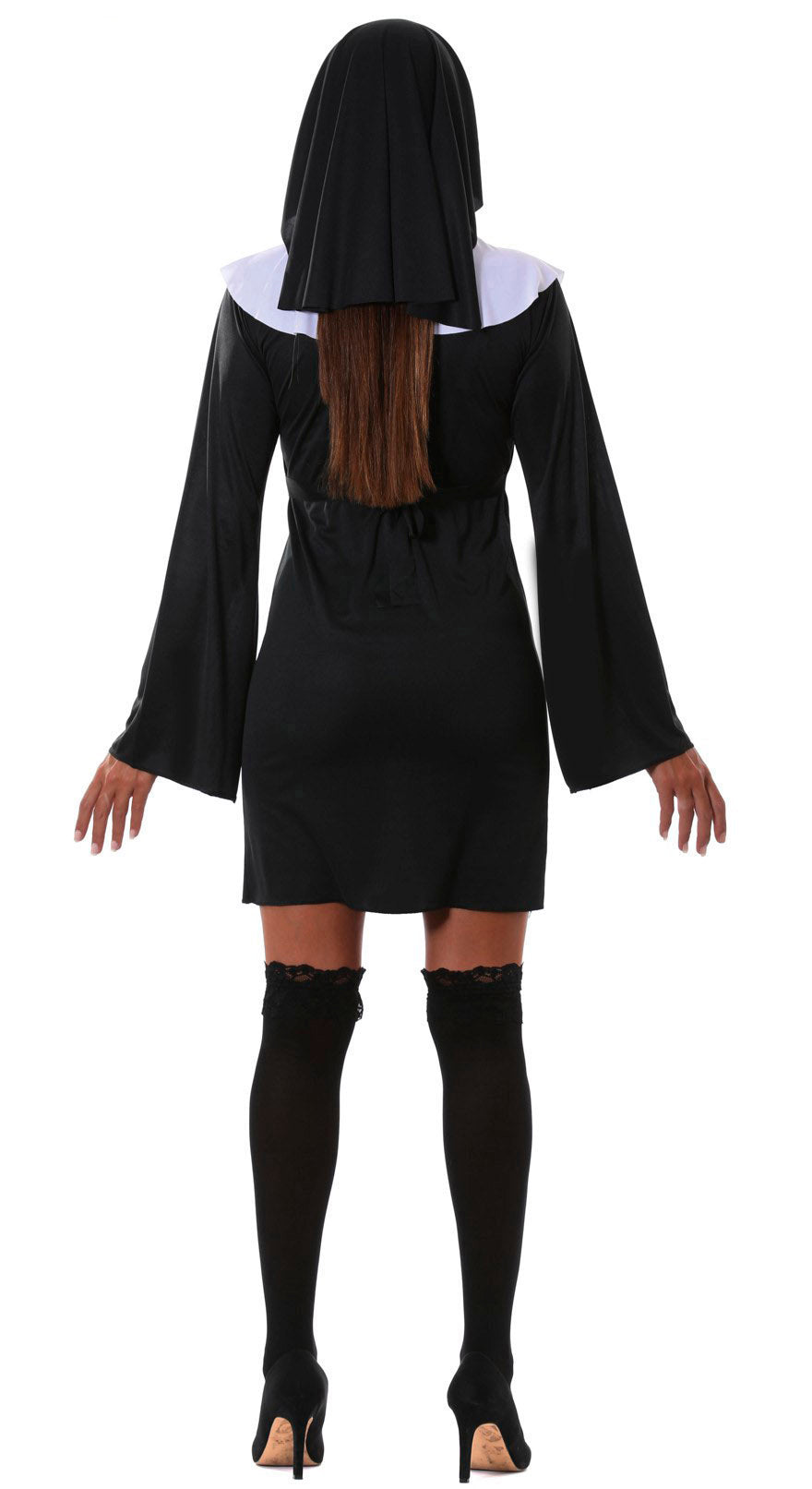 Déguisement bonne sœur adulte - noir et blanc - taille M
