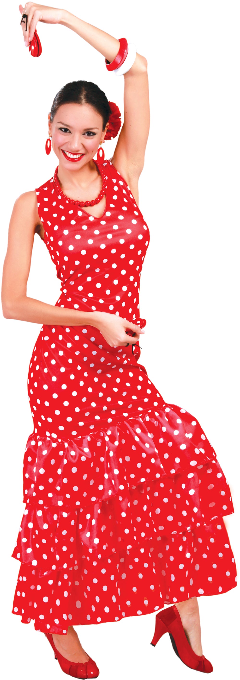 Déguisement andalouse femme adulte - rouge et blanc - taille L