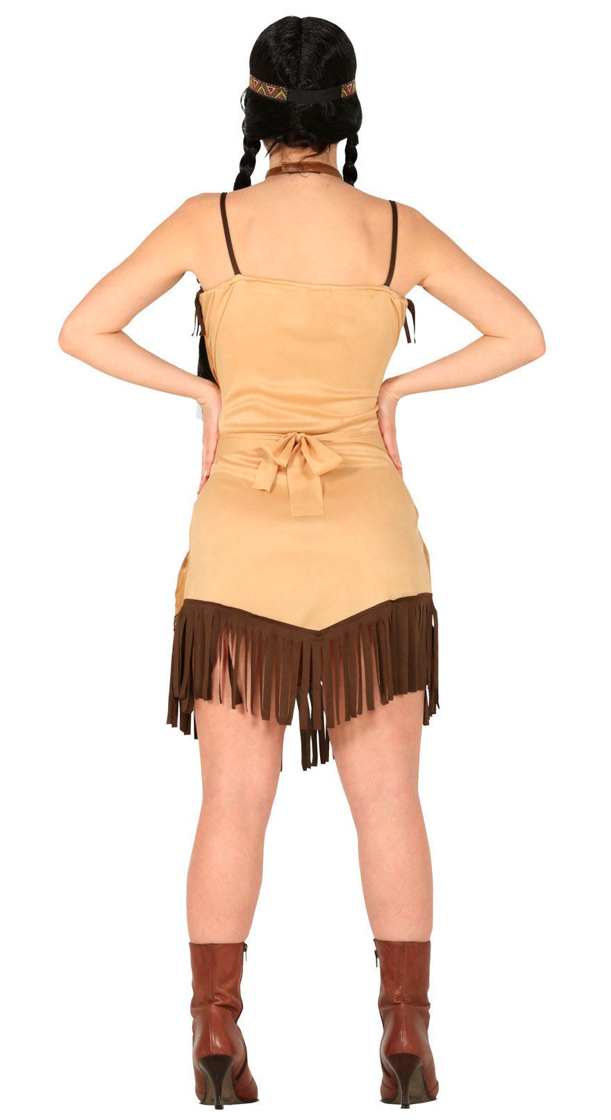 Déguisement indienne Miwok adulte - brun et beige - taille L