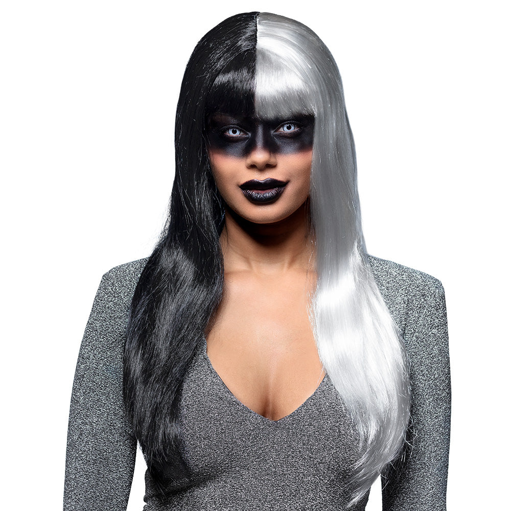 Evil temptress wig for adults, Halloween costume accessory made of 100% polyester, suitable for men and women.