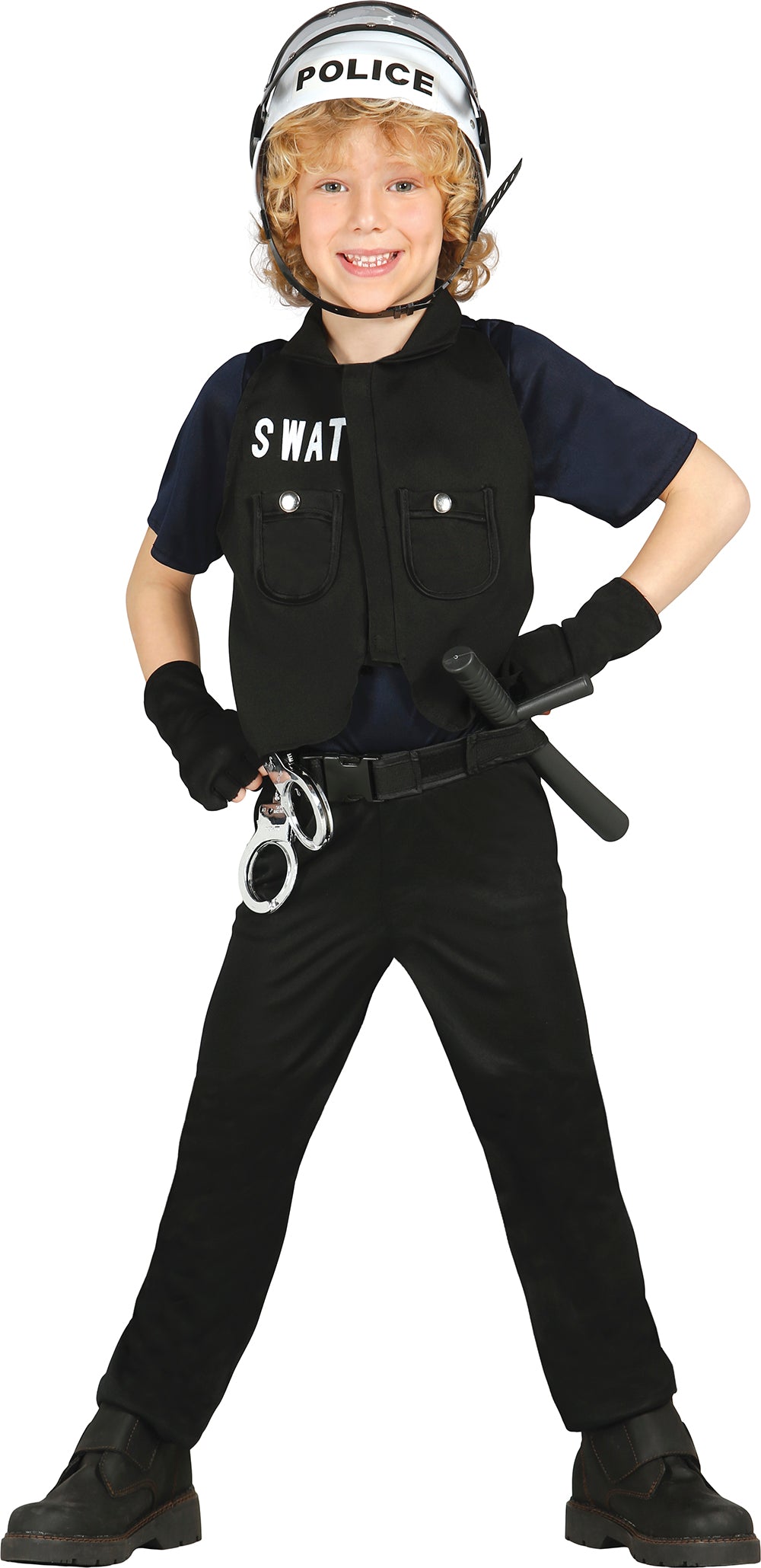 Boys' SWAT Police Costume - Shirt, Vest and Trousers