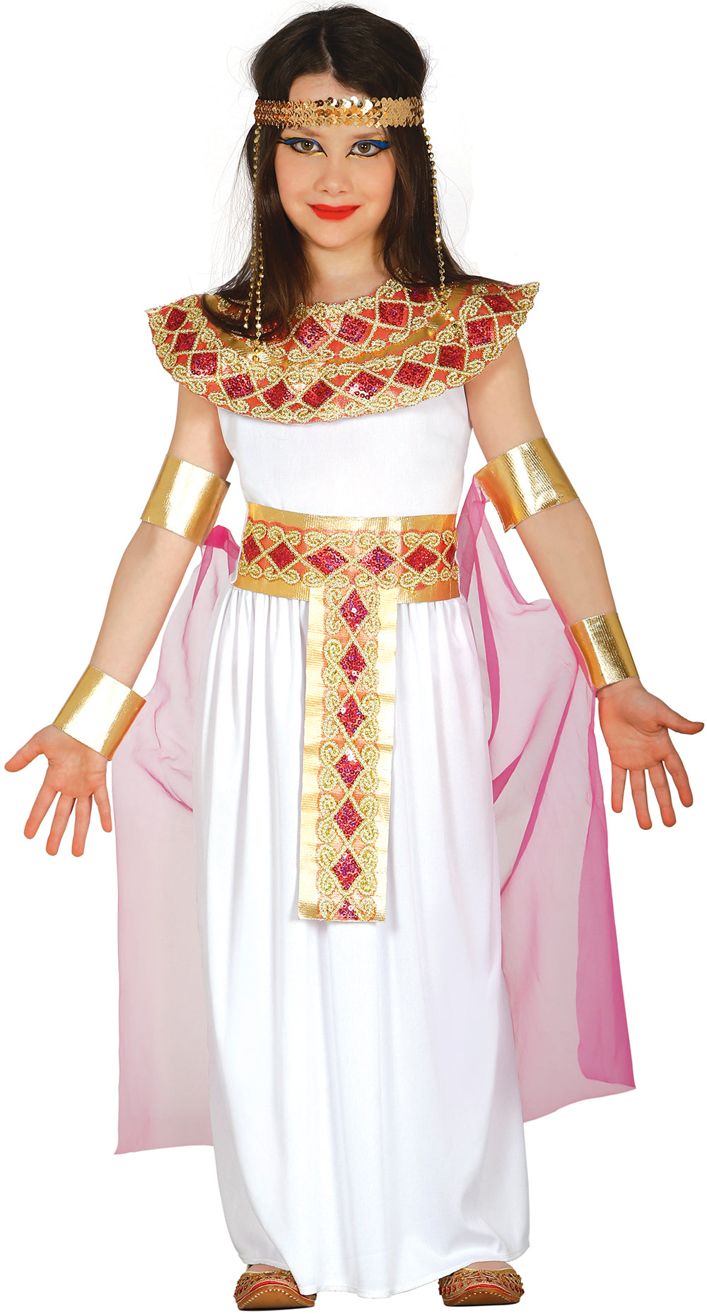 Girl's Egyptian Costume - Bracelets, Cape, Belt and Dress