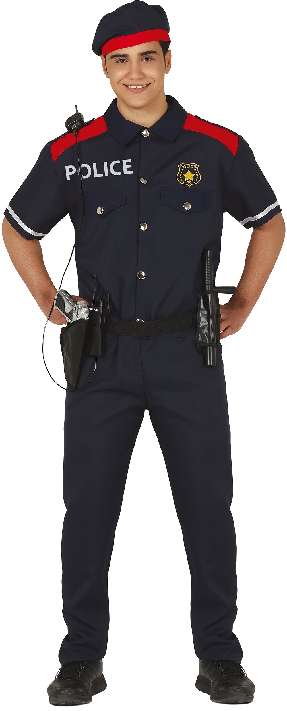 Men's Police Costume - Belt, Cap, and Jumpsuit
