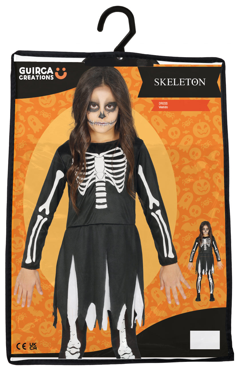 Déguisement squelette enfant noir et blanc 3-4 ans