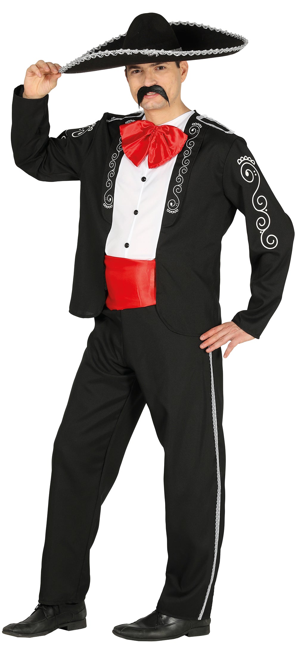 Men's Mariachi Costume - Shirt, Jacket, Belt, and Trousers