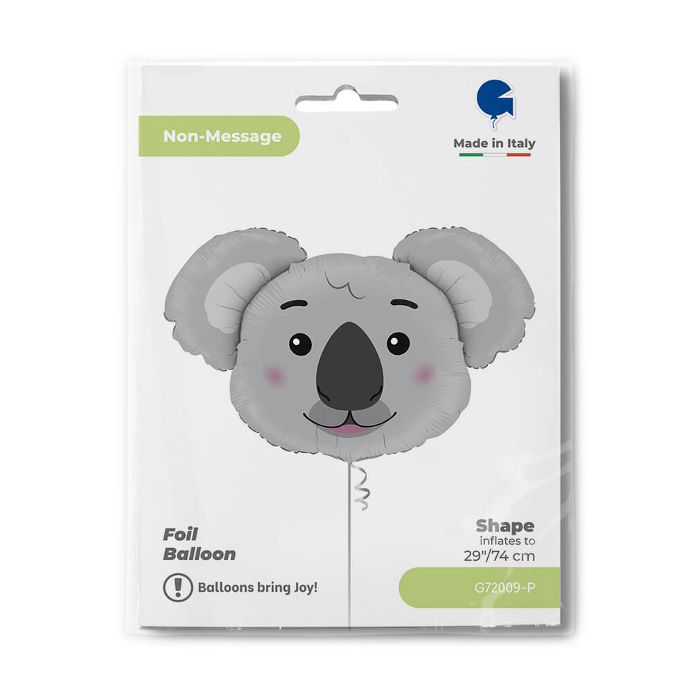 Ballon koala - Tête - 29" - Gonflage Hélium en boutique