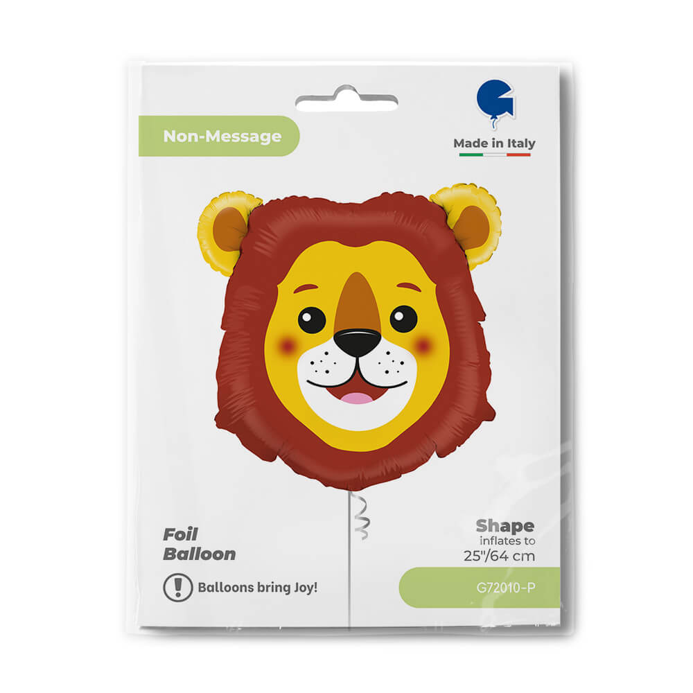 Ballon lion - Tête de lion - 25" - Gonflage Hélium en boutique