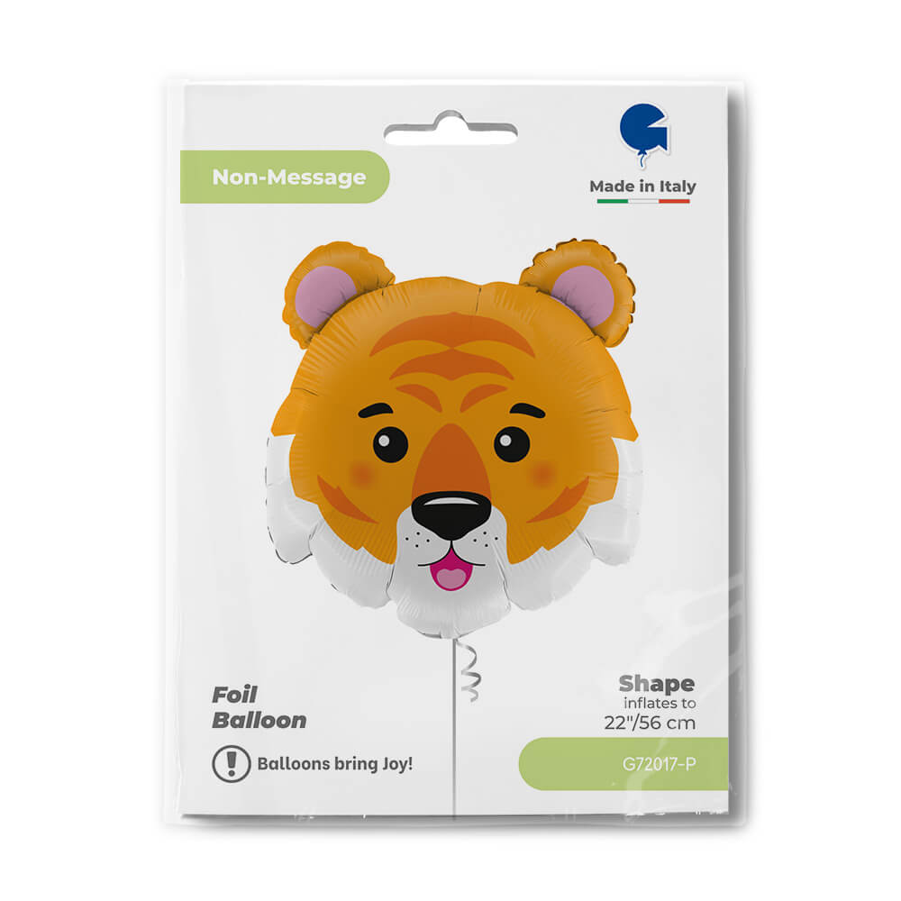 Ballon tête de tigre - 22" - Gonflage Hélium en boutique