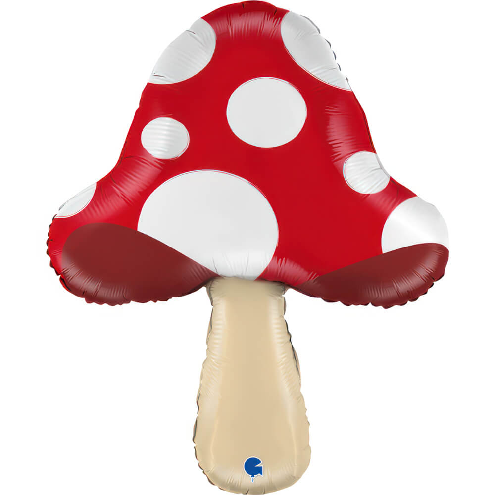 Ballon champignon - Rouge et blanc - 26" - Gonflage Hélium en boutique