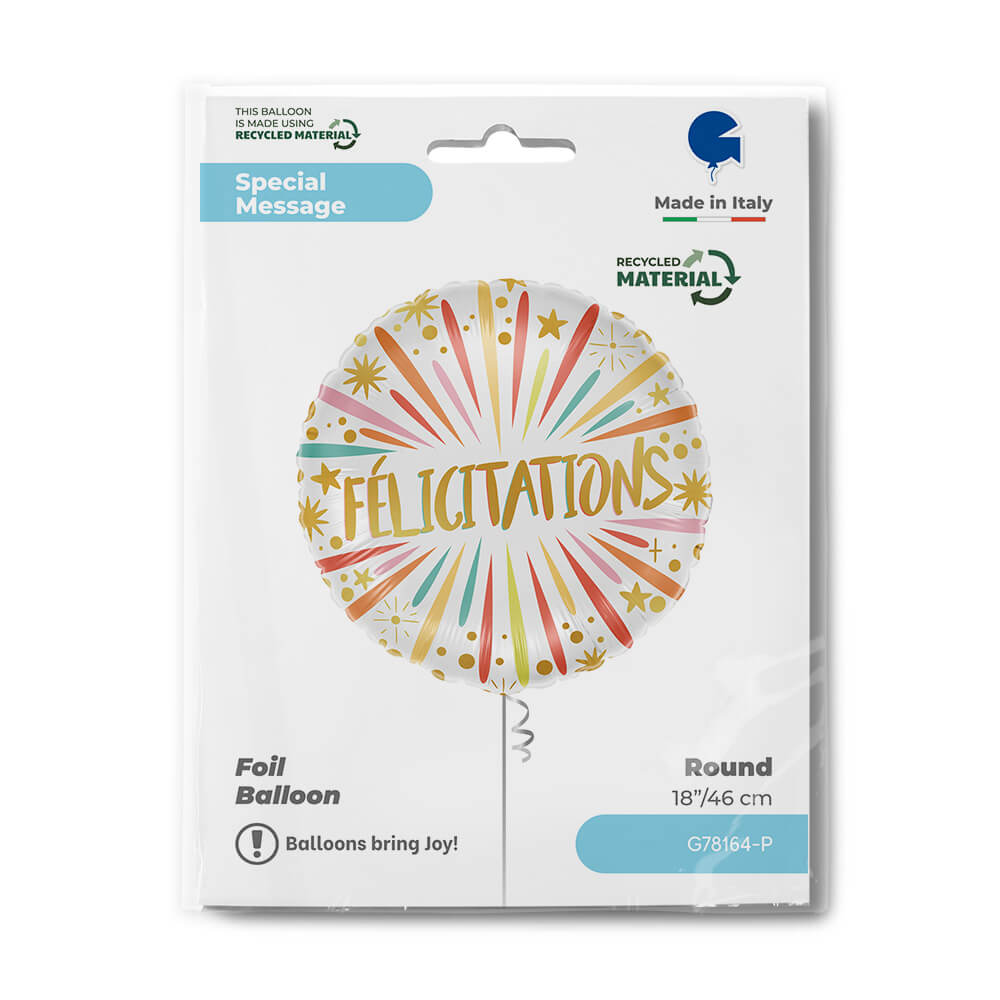 Congratulations Balloon - Gold - 14" - Helium Inflation Available in Store