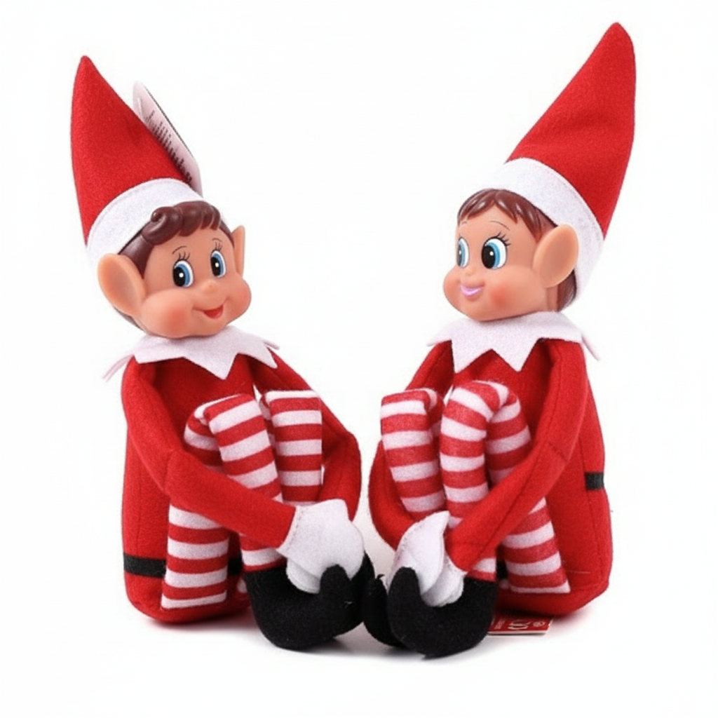 Lutin Farceur Asiatique Fille/Garçon – Décoration de Noël interactive