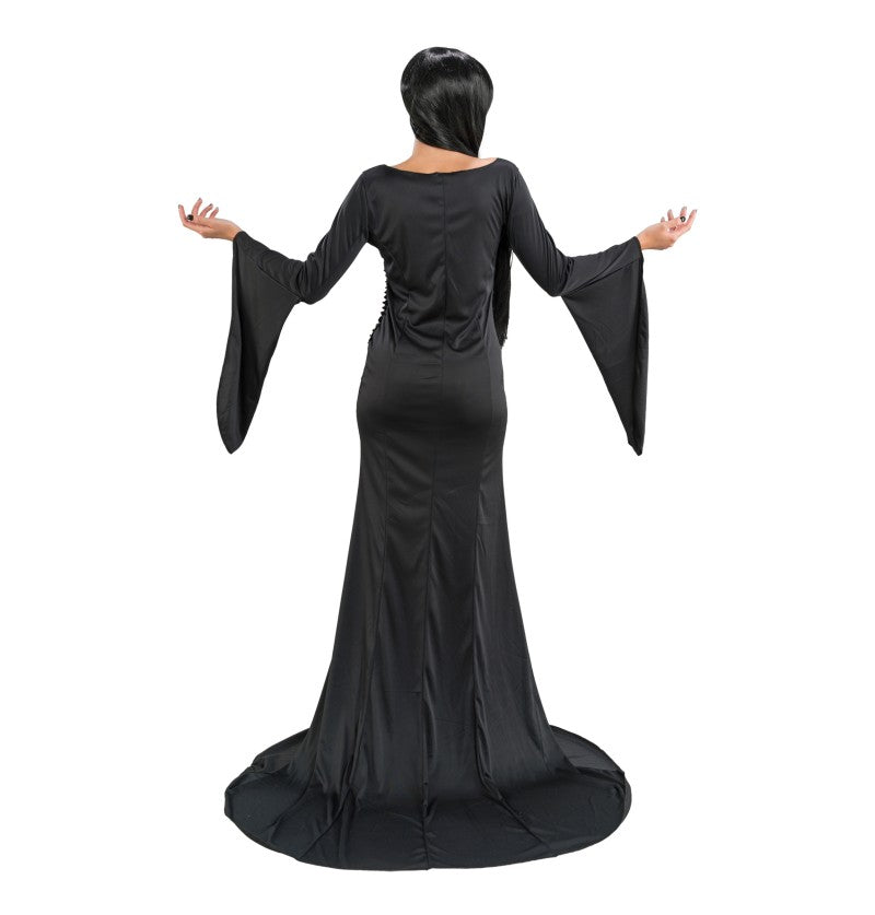 Robe Morticia noire gothique – Wednesday © – soirée Halloween – 1 pièce