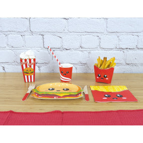 Serviettes anniversaire junk food – lot de 16 – 33x33 cm