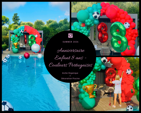 Installation Premium à Mouans-Sartoux : Arche Organique Portugal pour un Anniversaire Foot de 8 ans