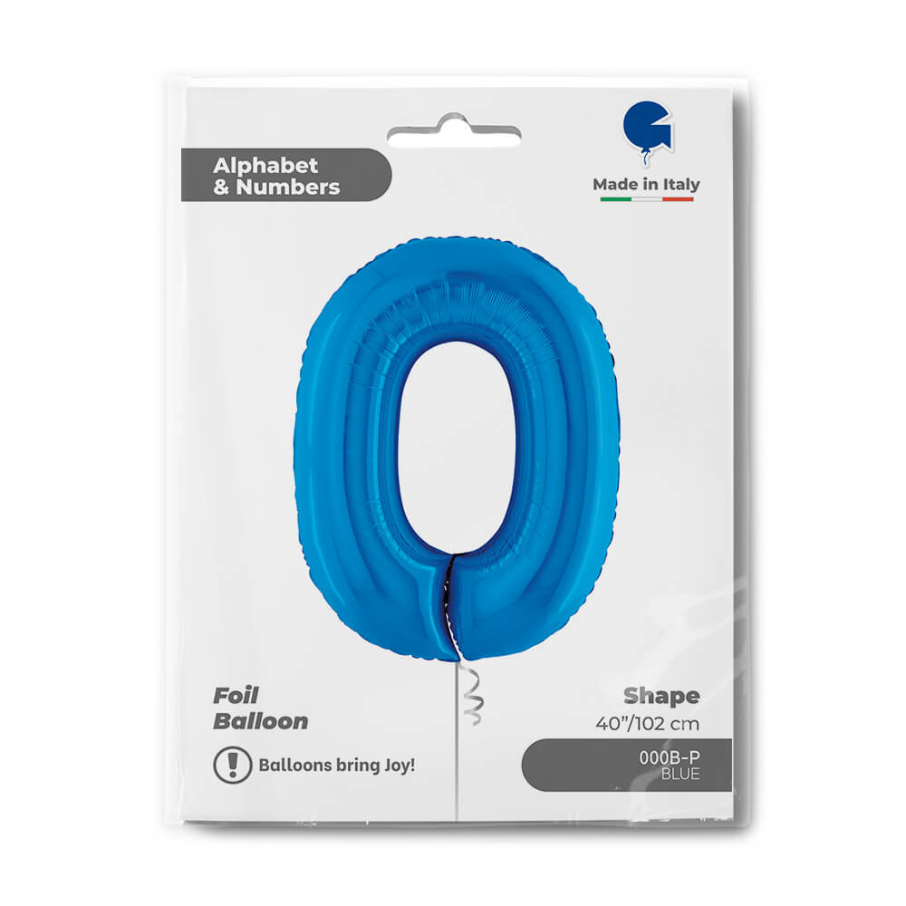 Ballon chiffre bleu - 40" - Gonflage Hélium en boutique