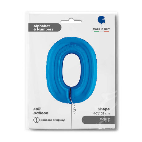 Ballon chiffre bleu - 40" - Gonflage Hélium en boutique
