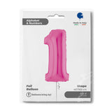 Ballon chiffre - Fuchsia holographique - 40" - Gonflage Hélium en boutique