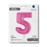 Ballon chiffre - Fuchsia holographique - 40" - Gonflage Hélium en boutique