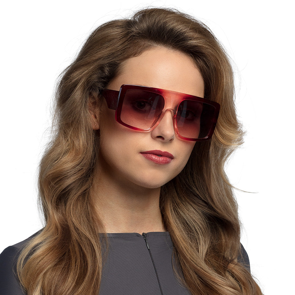 Vintage party sunglasses for adults, unisex polycarbonate eyewear with retro design, displayed on card packaging.