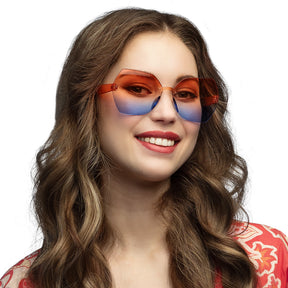 Retro Woodstock party sunglasses for adults, 60s and 70s hippie festival style, unisex polycarbonate eyewear on card packaging.