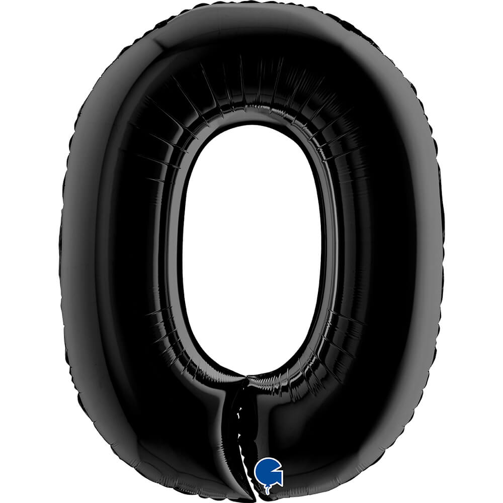 Ballon chiffre noir mat - 40" - Gonflage Hélium en boutique