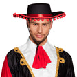 Deluxe black wide-brimmed hat for adults, made of polyester, EVA, and polypropylene, ideal for costumes or themed parties.