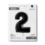 Ballon chiffre noir mat - 40" - Gonflage Hélium en boutique