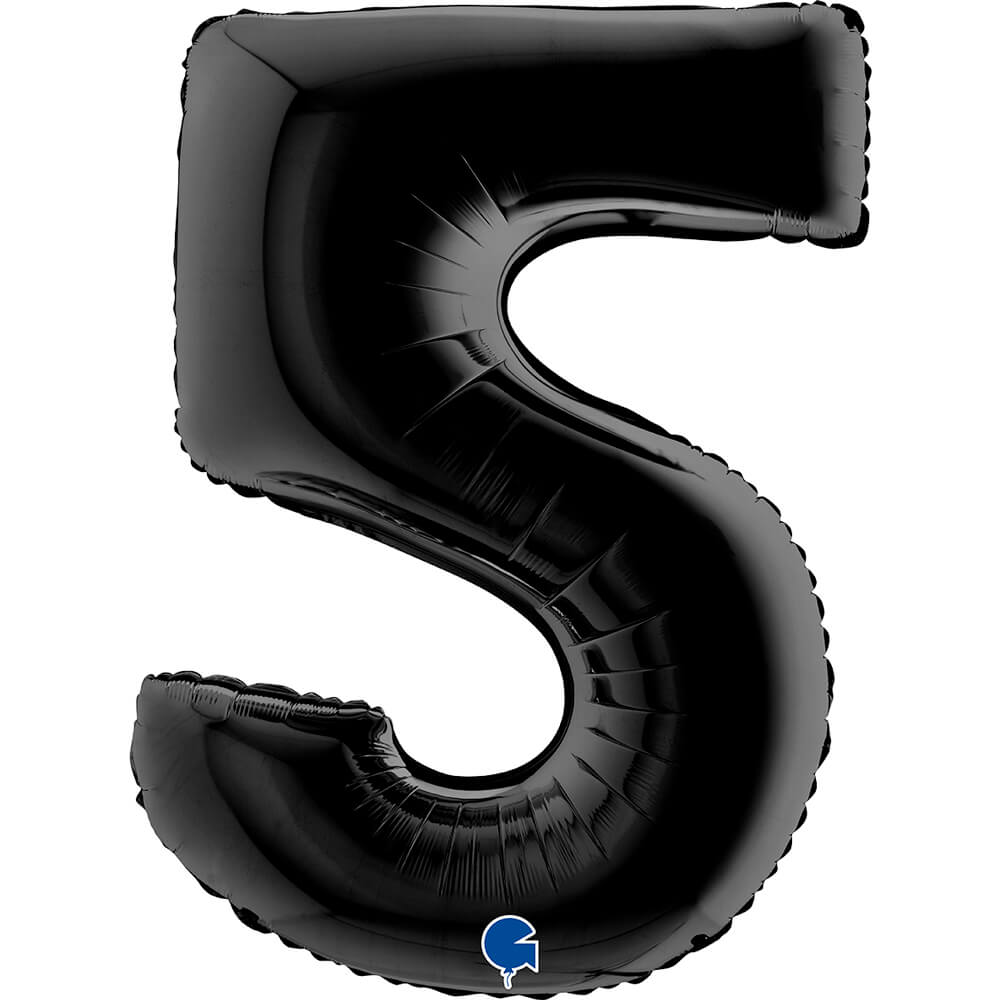 Ballon chiffre noir mat - 40" - Gonflage Hélium en boutique