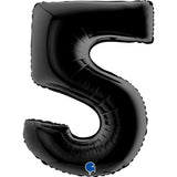 Ballon chiffre noir mat - 40" - Gonflage Hélium en boutique