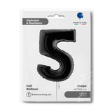 Ballon chiffre noir mat - 40" - Gonflage Hélium en boutique