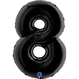 Ballon chiffre noir mat - 40" - Gonflage Hélium en boutique