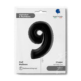 Ballon chiffre noir mat - 40" - Gonflage Hélium en boutique