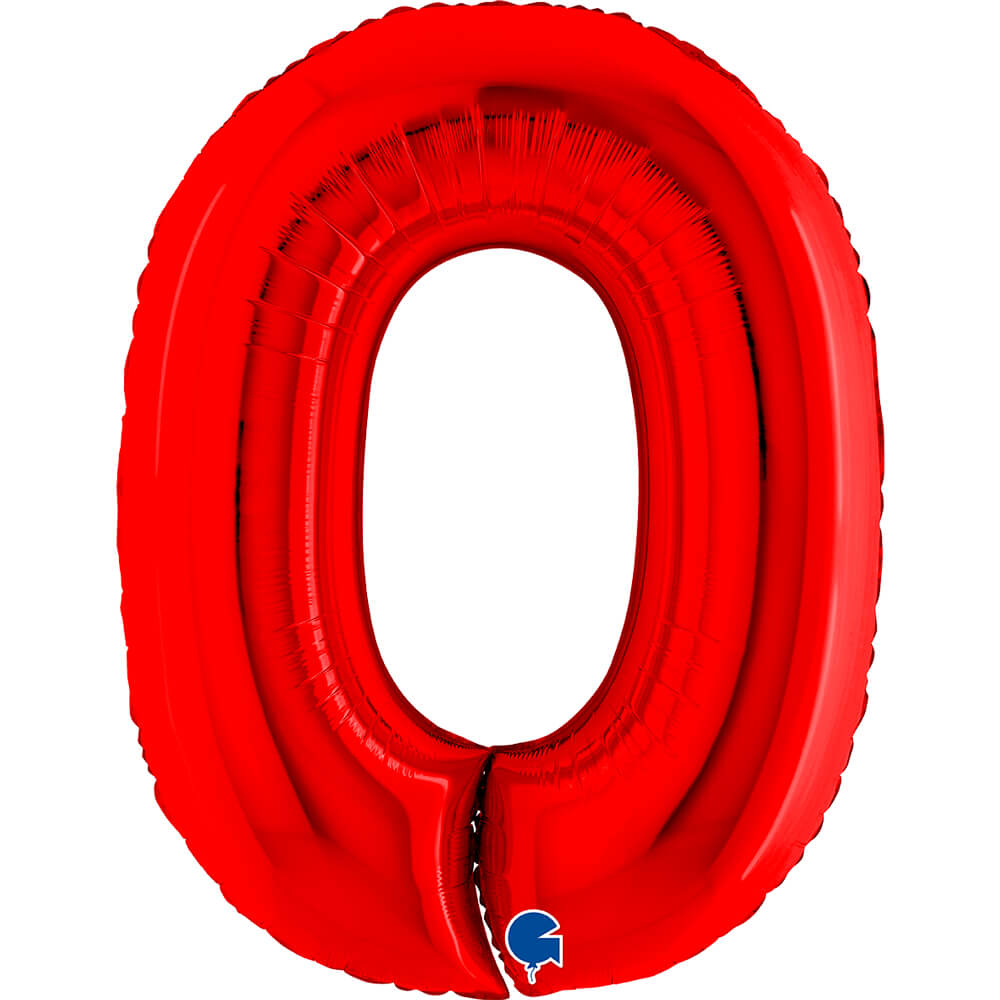 Ballon chiffre - rouge - 40" - Gonflage Hélium en boutique