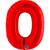 Ballon chiffre - rouge - 40" - Gonflage Hélium en boutique