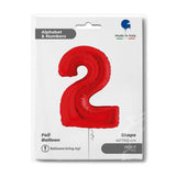 Ballon chiffre - rouge - 40" - Gonflage Hélium en boutique