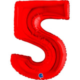 Ballon chiffre - rouge - 40" - Gonflage Hélium en boutique
