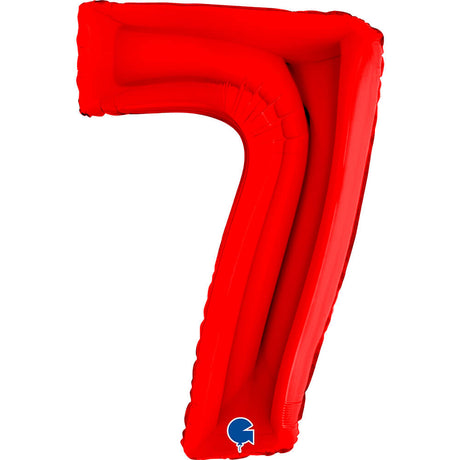 Ballon chiffre - rouge - 40" - Gonflage Hélium en boutique