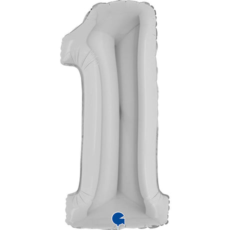 Ballon chiffre - Argent - 40" - Gonflage Hélium en boutique