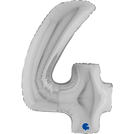 Ballon chiffre - Argent - 40" - Gonflage Hélium en boutique