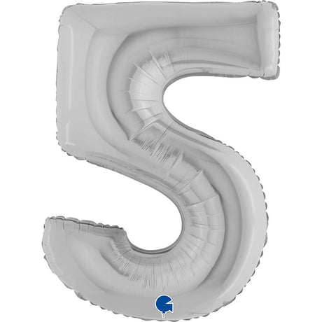 Ballon chiffre - Argent - 40" - Gonflage Hélium en boutique