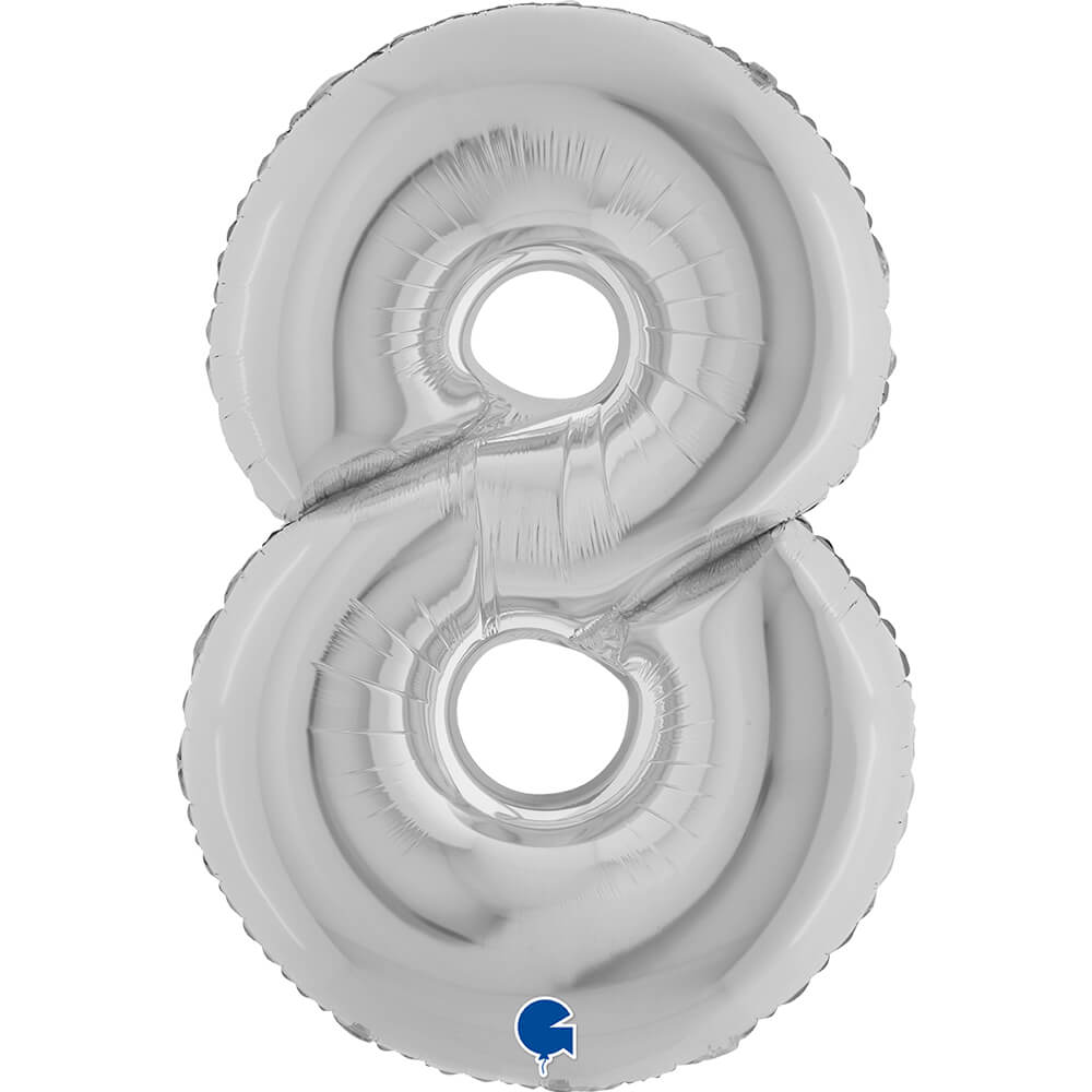 Ballon chiffre - Argent - 40" - Gonflage Hélium en boutique