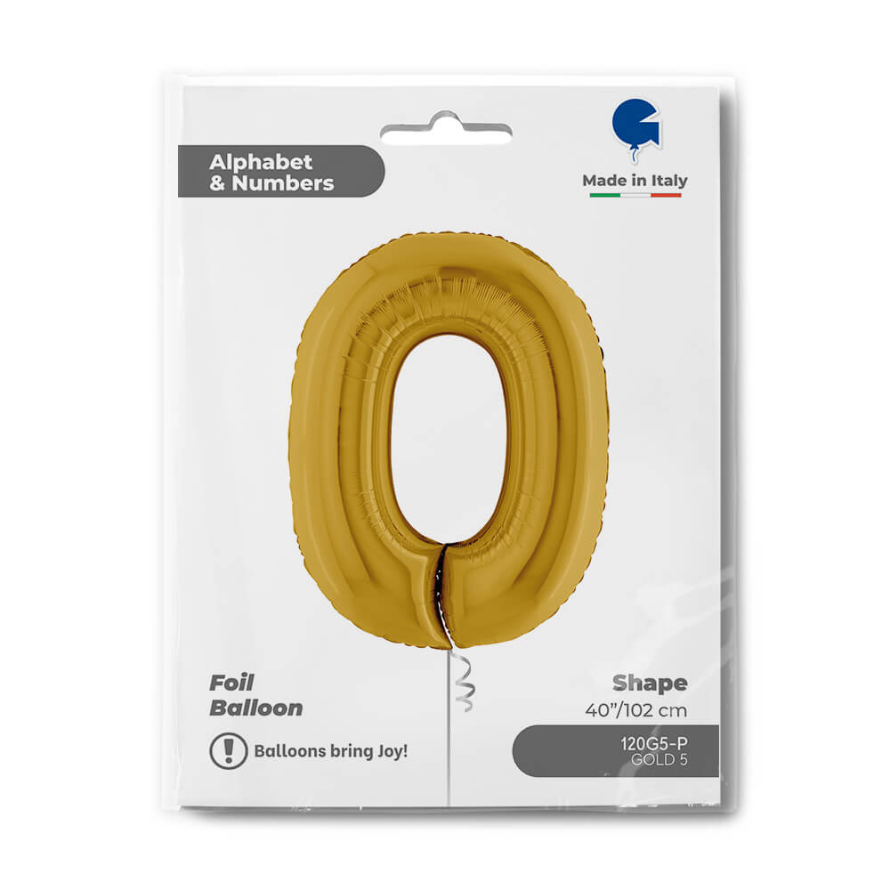 Ballon chiffre - Or - 40" - Gonflage Hélium en boutique