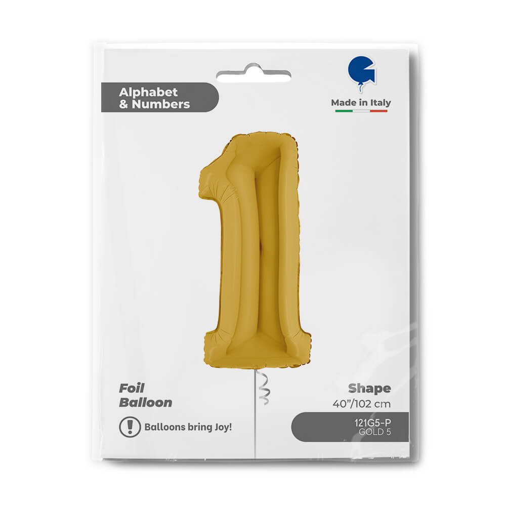 Ballon chiffre - Or - 40" - Gonflage Hélium en boutique