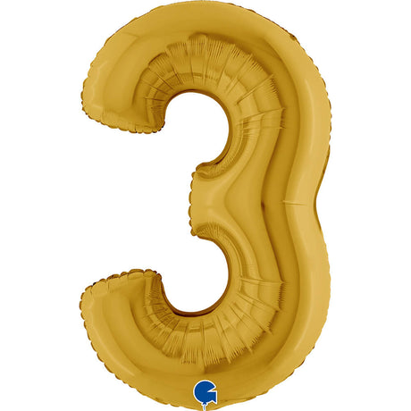 Ballon chiffre - Or - 40" - Gonflage Hélium en boutique