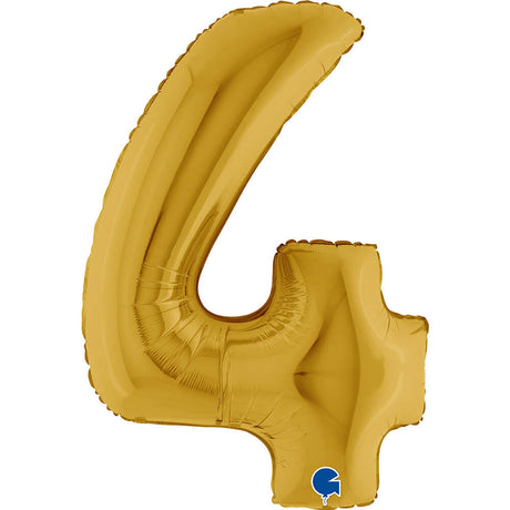 Ballon chiffre - Or - 40" - Gonflage Hélium en boutique