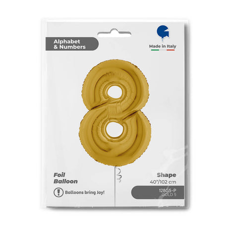 Ballon chiffre - Or - 40" - Gonflage Hélium en boutique
