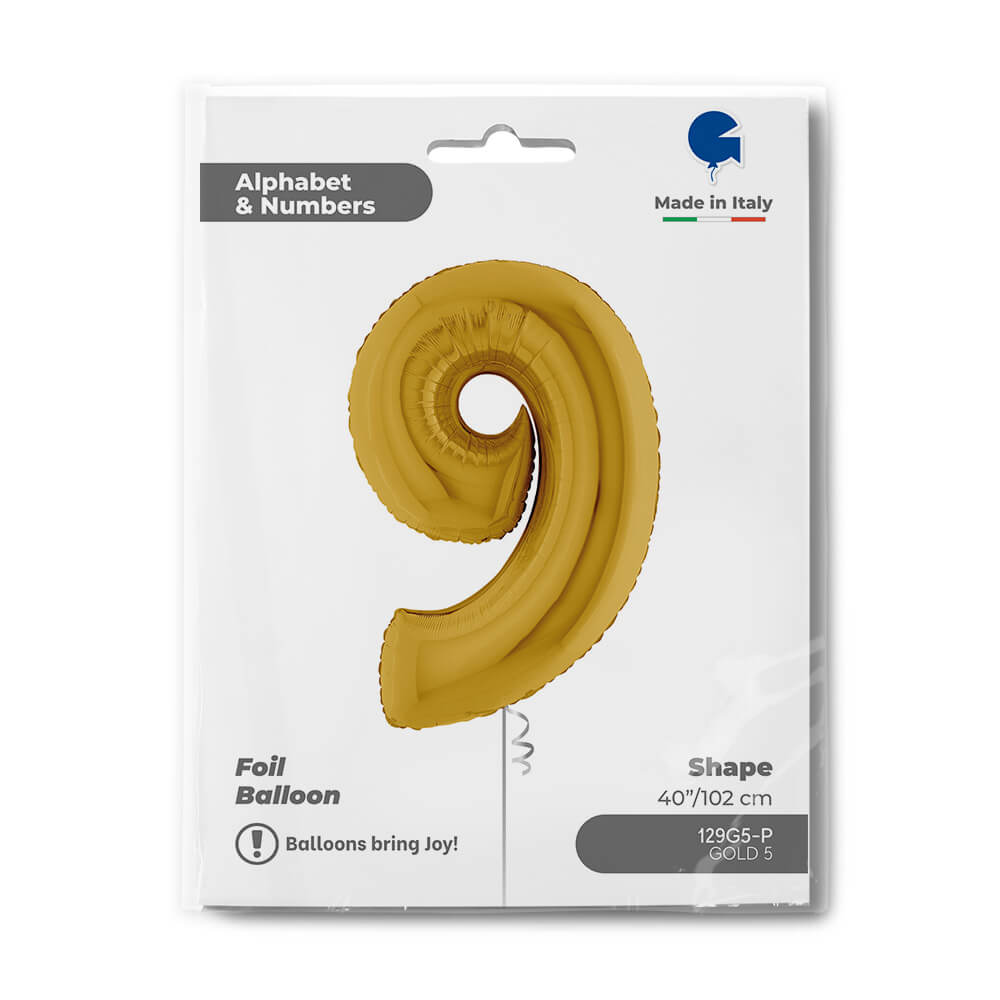 Ballon chiffre - Or - 40" - Gonflage Hélium en boutique