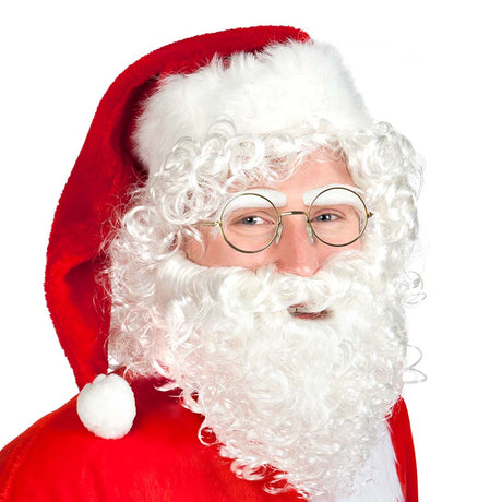 Novelty Santa Claus party glasses for adults, festive Christmas eyewear accessory made of 100% iron, ideal for holiday celebrations.